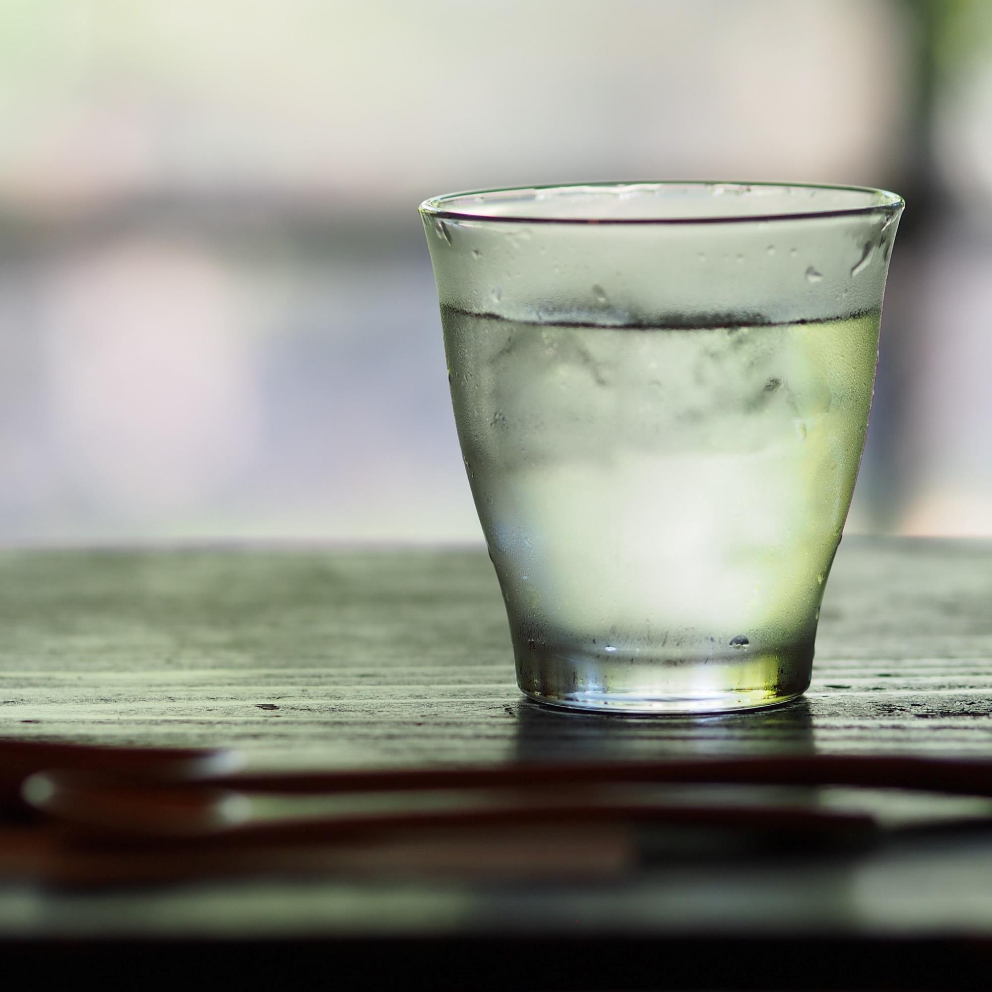 Photo of a cold glass of water