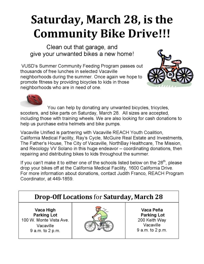 Flyer for the 2015 Bike Drive