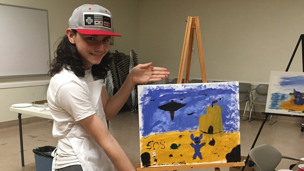 Teen at Paint Night - cropped