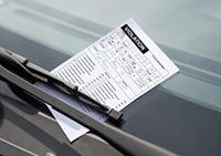 Parking Ticket on Window