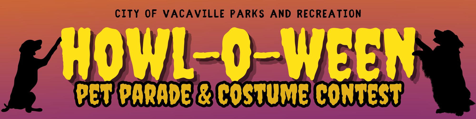 howl o ween pet parade and costume contest banner