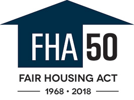 Logo for the 50th anniversary of the fair housing act