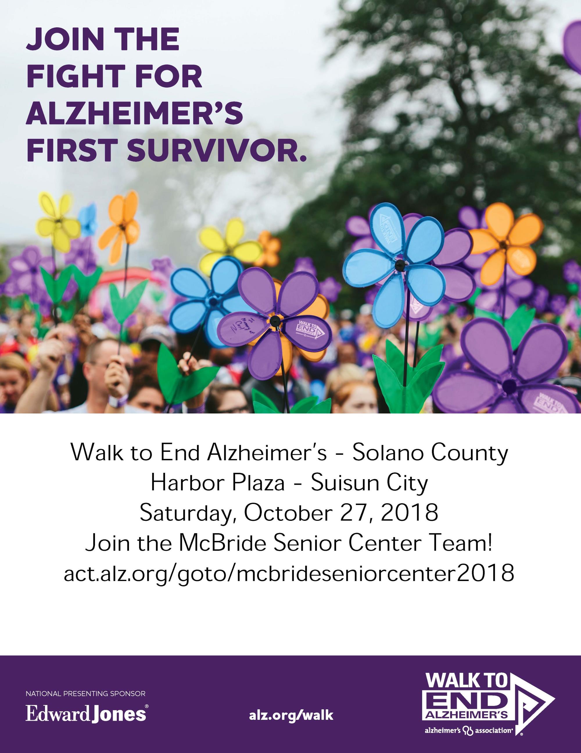 Walk to end Alzheimer poster - McBride Team